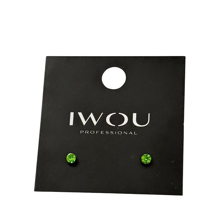 IWOU PROFESSIONAL Серьги гвоздики IWOU молодая трава 4мм, фото 2