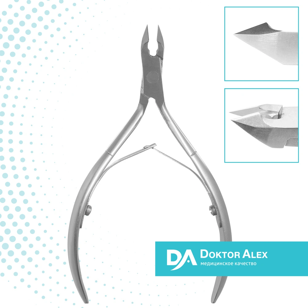 DR. ALEX Кусачки для кожи С-0711, двойная пружина 7 мм, фото 4