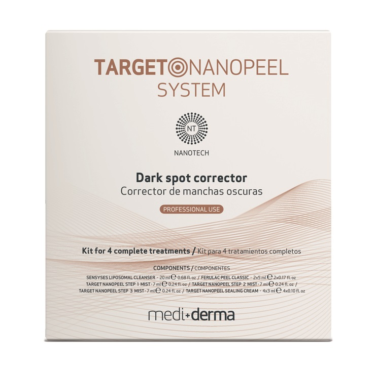 MEDI+DERMA Набор Система для коррекции пигментных пятен (лосьон 20 мл, пилинг 2*5 мл, мист 3*7 мл, крем 4*3 мл) / TARGET Nanopeel system, фото 1