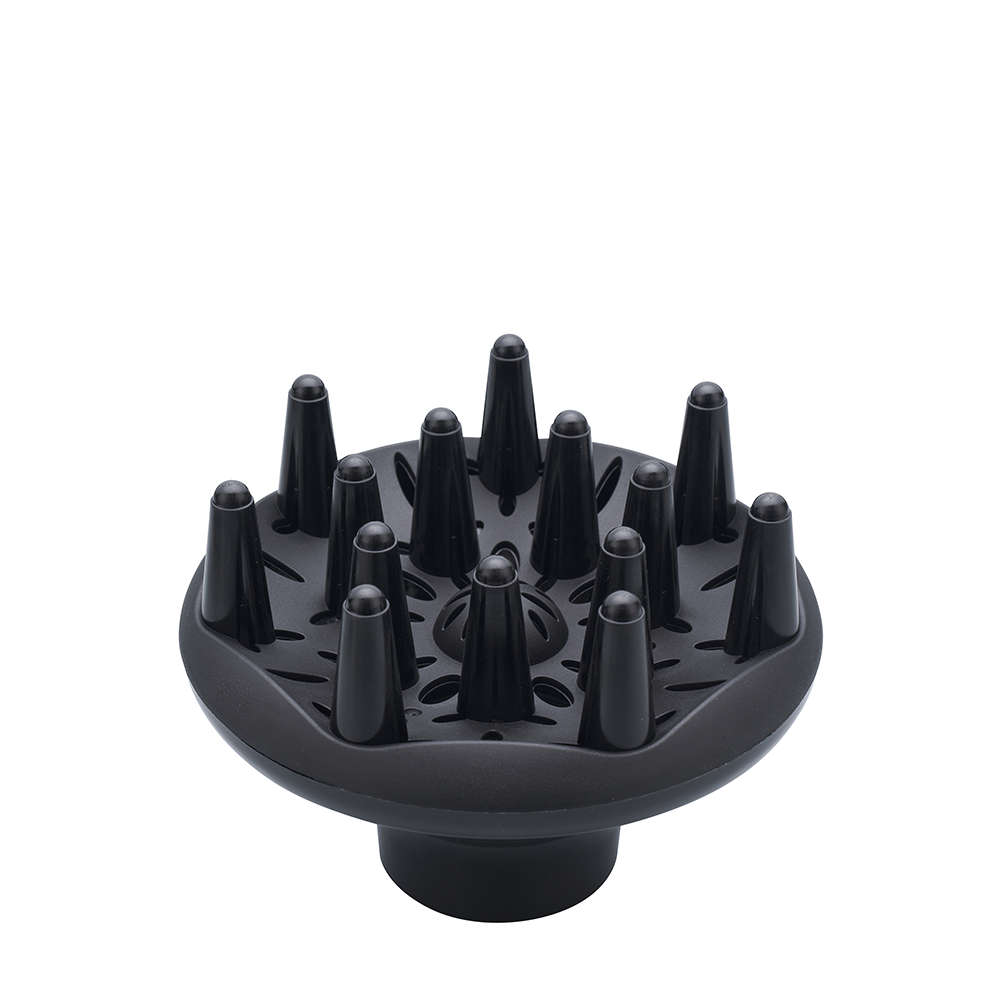 MELON PRO Фен профессиональный для волос VIXEN4, черный глянец, 2 насадки-концентратора + диффузор 2600W, фото 3