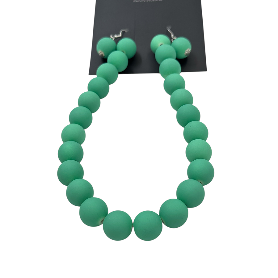 IWOU PROFESSIONAL Набор Жемчужина (ожерелье и серьги) мятный, фото 2