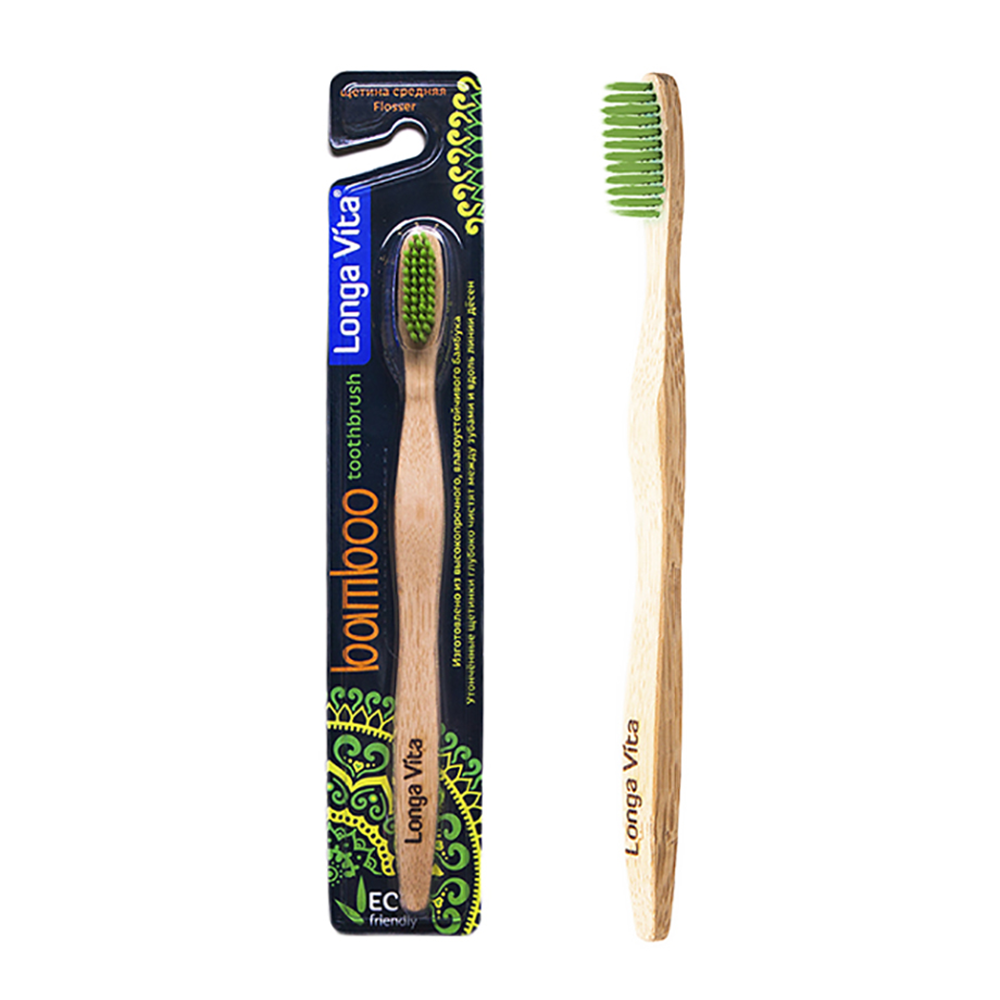 LONGA VITA Щетка зубная бамбуковая для взрослых / Longa Vita, фото 5