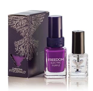 CHRISTINA FITZGERALD Лак для ногтей Пурпурное сердце + BOND / Freedom 12 + 9 мл