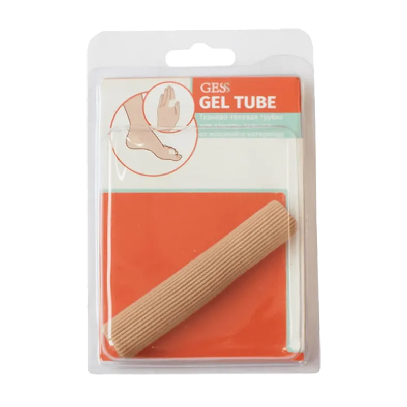 GESS Трубка тканево-гелевая для защиты пальцев от мозолей и натирания / Gel Tube силиконовый напальчник для пальцев стопы corbby tube gel s