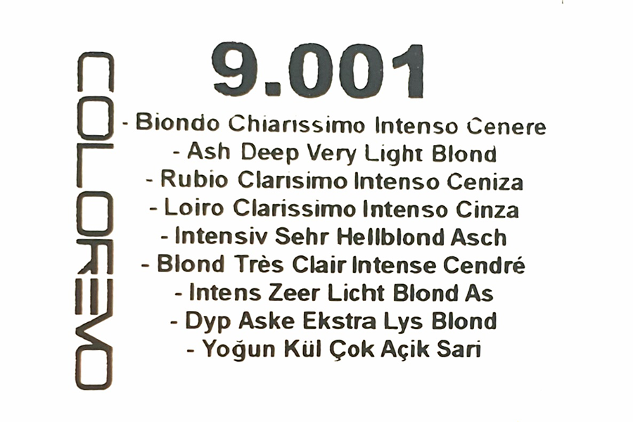 SELECTIVE PROFESSIONAL 9.001 краска для волос, очень светлый блондин интенсивный пепельный / COLOREVO 100 мл, фото 2