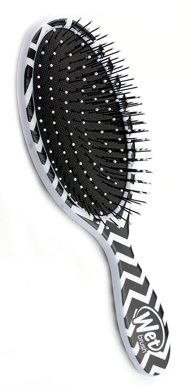Wet Brush Щетка для спутанных волос, черно-белые полоски / WET BRUSH CHEVRON