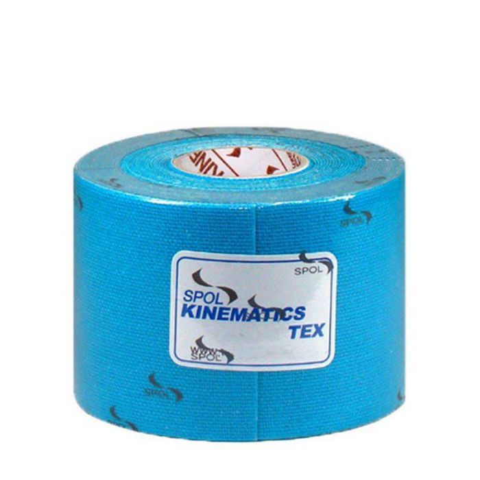 SPOL Кинезио тейп голубой 5 см х 5 м SPOL TAPE cure tape тейп classic хлопок 5 см 5 м синий cure tape classic