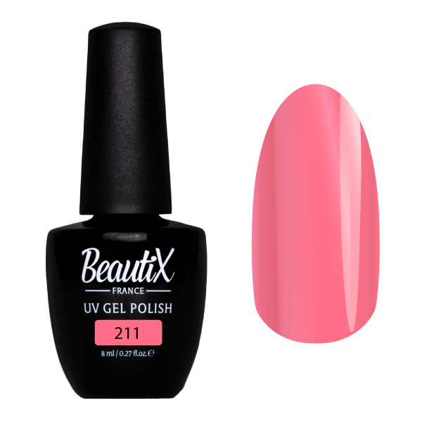 

BEAUTIX 211 гель-лак для ногтей 8 мл, Розовые
