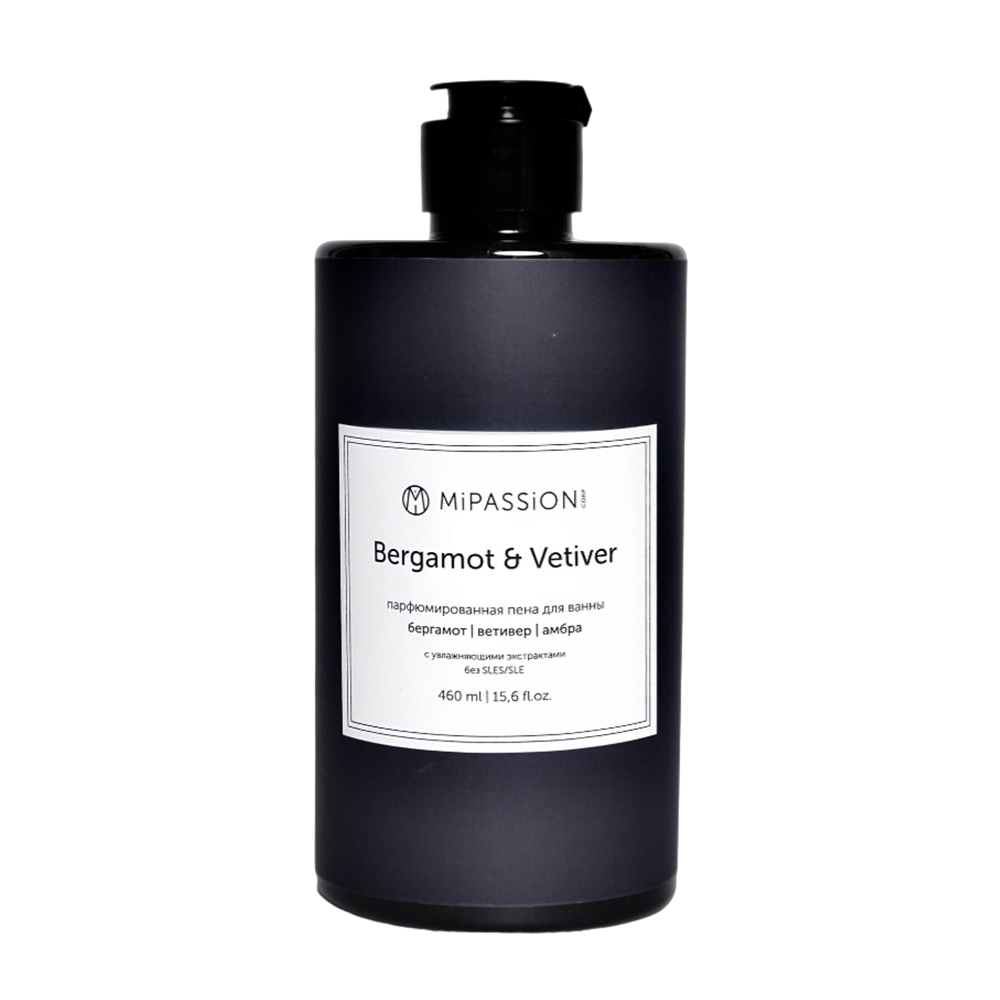 MIPASSIONcorp Пена жидкая парфюмированная для ванны, бергамот, ветивер, амбра / Bergamot&Vetiver 460 мл пена для ванны lolsoap для исполнения желаний