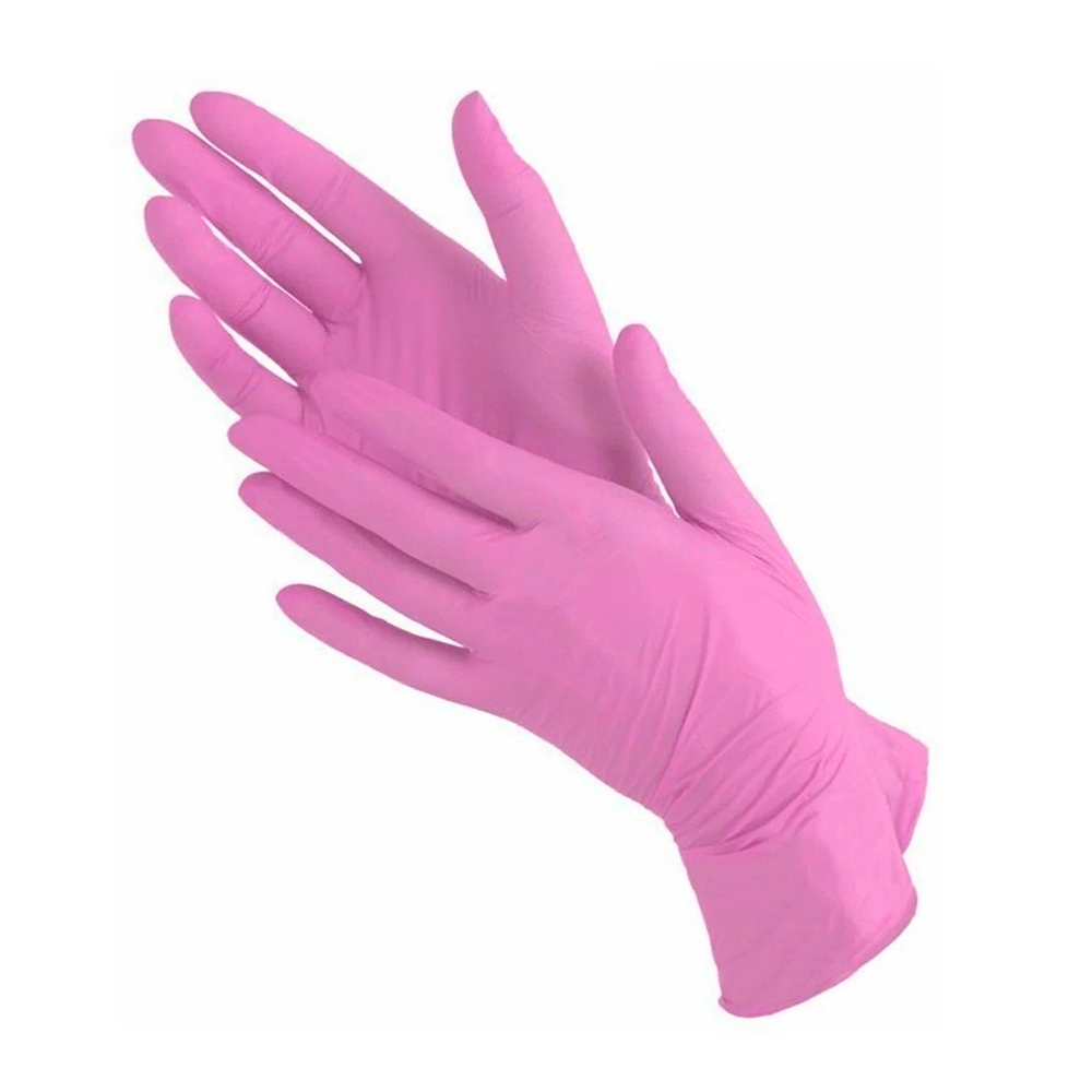 BENOVY Перчатки нитрил розовые L / Benovy 100 шт перчатки без пальцев аниме глаза розовые сёдзё текстиль 15х8 5
