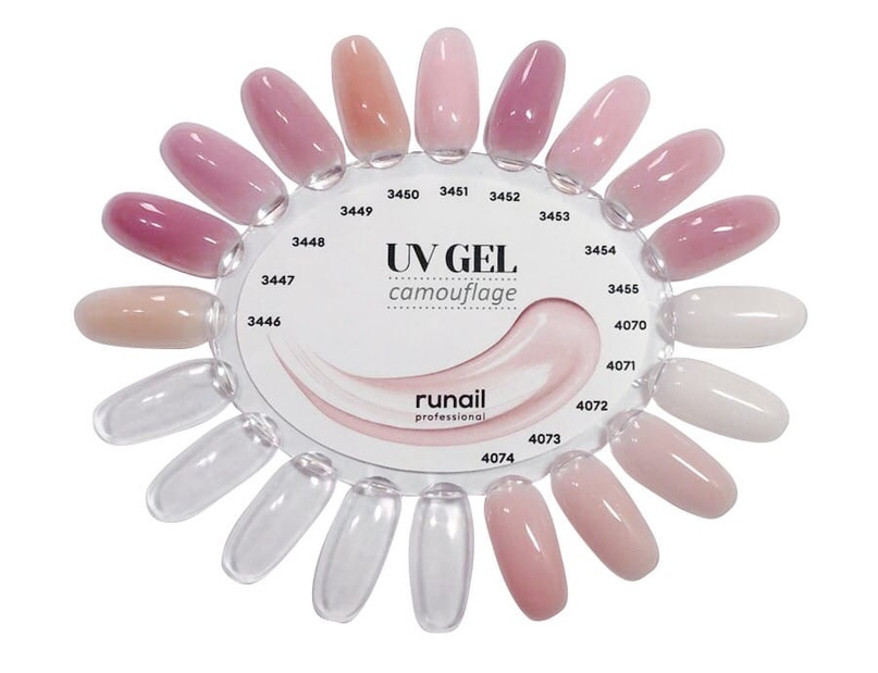 RUNAIL УФ-гель камуфлирующий, сияющий френч 30 г, фото 2