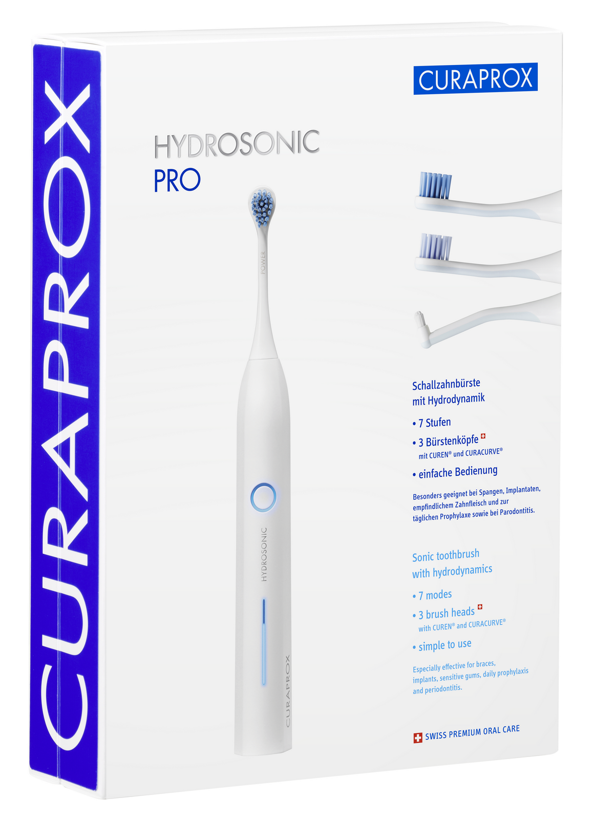 CURAPROX Щетка зубная звуковая, в наборе / Hydrosonic Pro curaprox набор насадок sensitive для звуковой зубной щетки hydrosonic easy