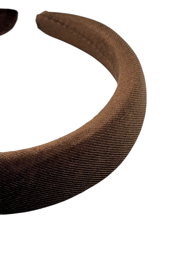 IWOU PROFESSIONAL Ободок для волос Бархат горький шоколад 3см, фото 3