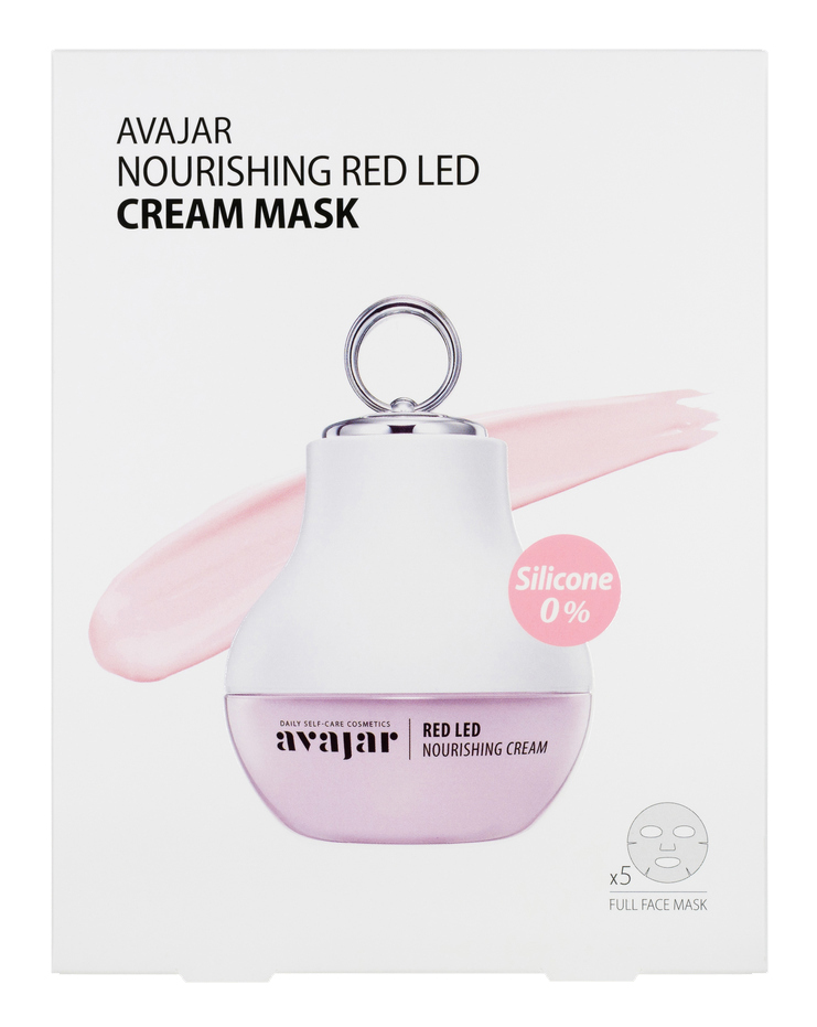 AVAJAR Маска кремовая питательная / Nourishing Red Led Cream Mask 5 шт