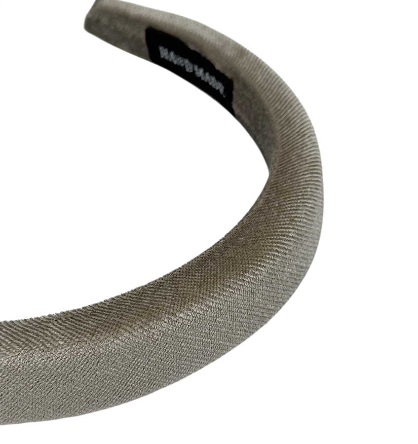 IWOU PROFESSIONAL Ободок для волос Бархат цвет стальной 2см, фото 2