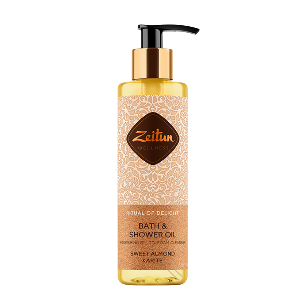 ZEITUN Масло гидрофильное питающее для душа Ритуал наслаждения / Delight 200 мл, фото 1