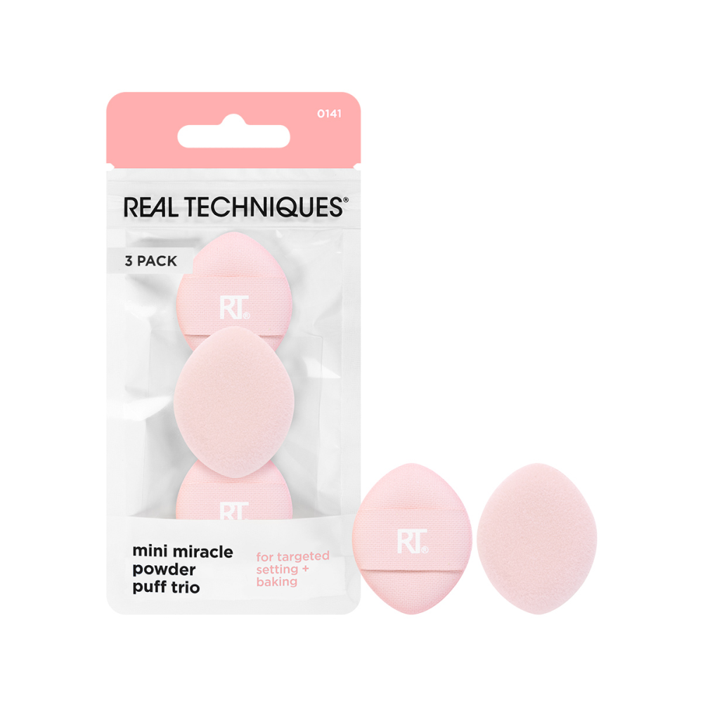 REAL TECHNIQUES Набор мини-пуховок для пудры, 3 шт / Real Techniques Mini Miracle Powder Puff Trio, фото 2
