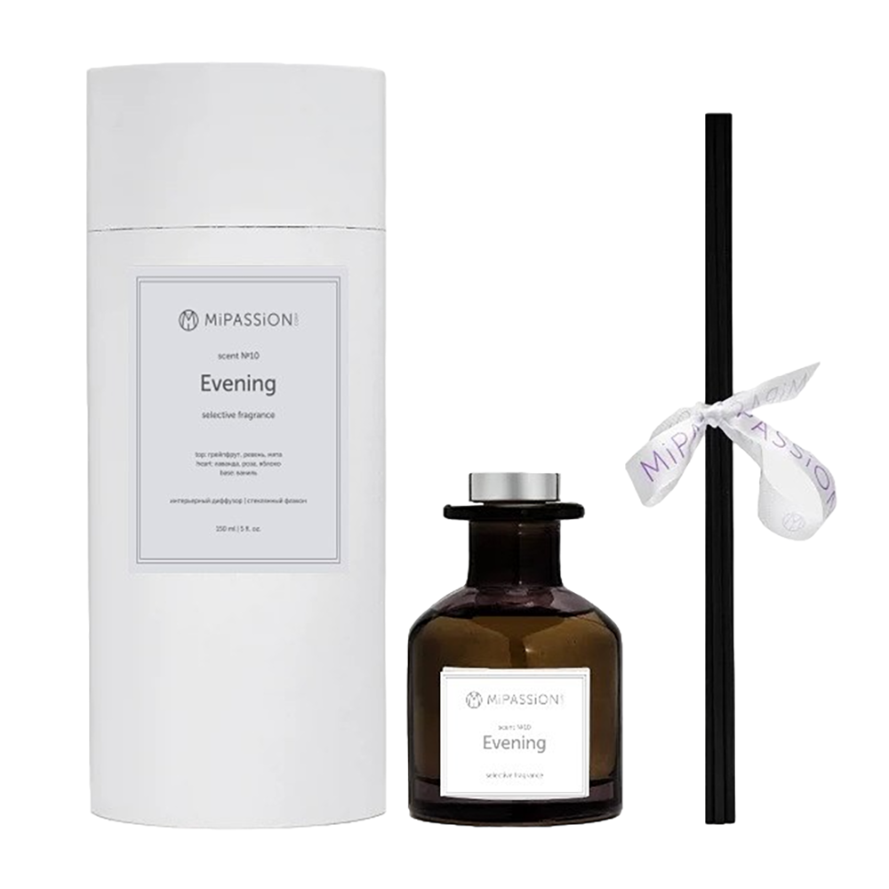 

MIPASSIONcorp Диффузор интерьерный в стекле, вечер у камина / MiPASSiON 150 мл