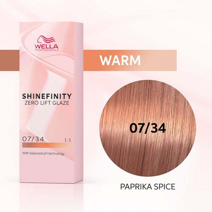 WELLA 07/34 гель-крем краска для волос / WE Shinefinity 60 мл, фото 3