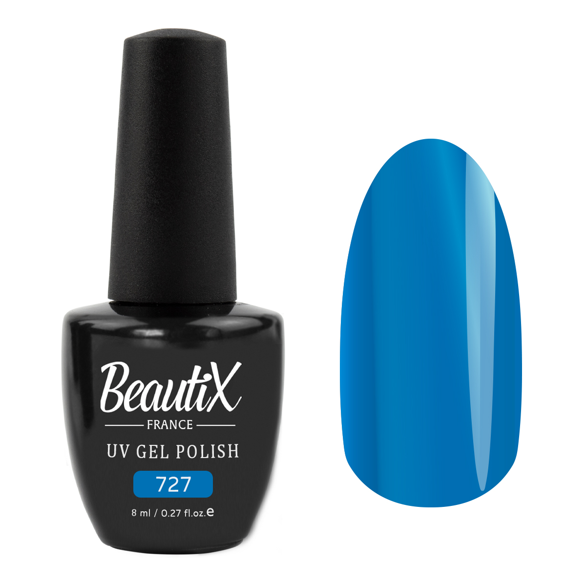 

BEAUTIX 727 гель-лак для ногтей / LA SENSATION 8 мл, Синие