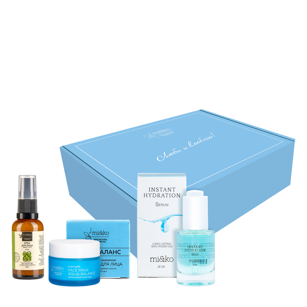 MI&KO Набор подарочный Люби и влюбляй! (маска для лица 50 мл + сыворотка для лица 30 мл + крем для лица 30 мл) Mi&KO, фото 1