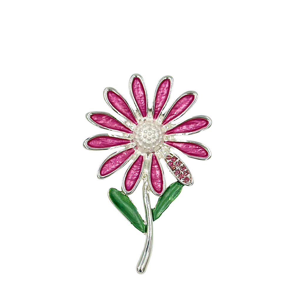 IWOU PROFESSIONAL Брошь-магнит Ромашка розовая, фото 1