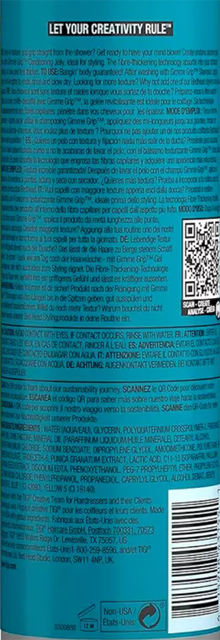 TIGI Кондиционер текстурирующий для волос / Bed Head Fully Loaded Gimme Grip 400 мл, фото 2