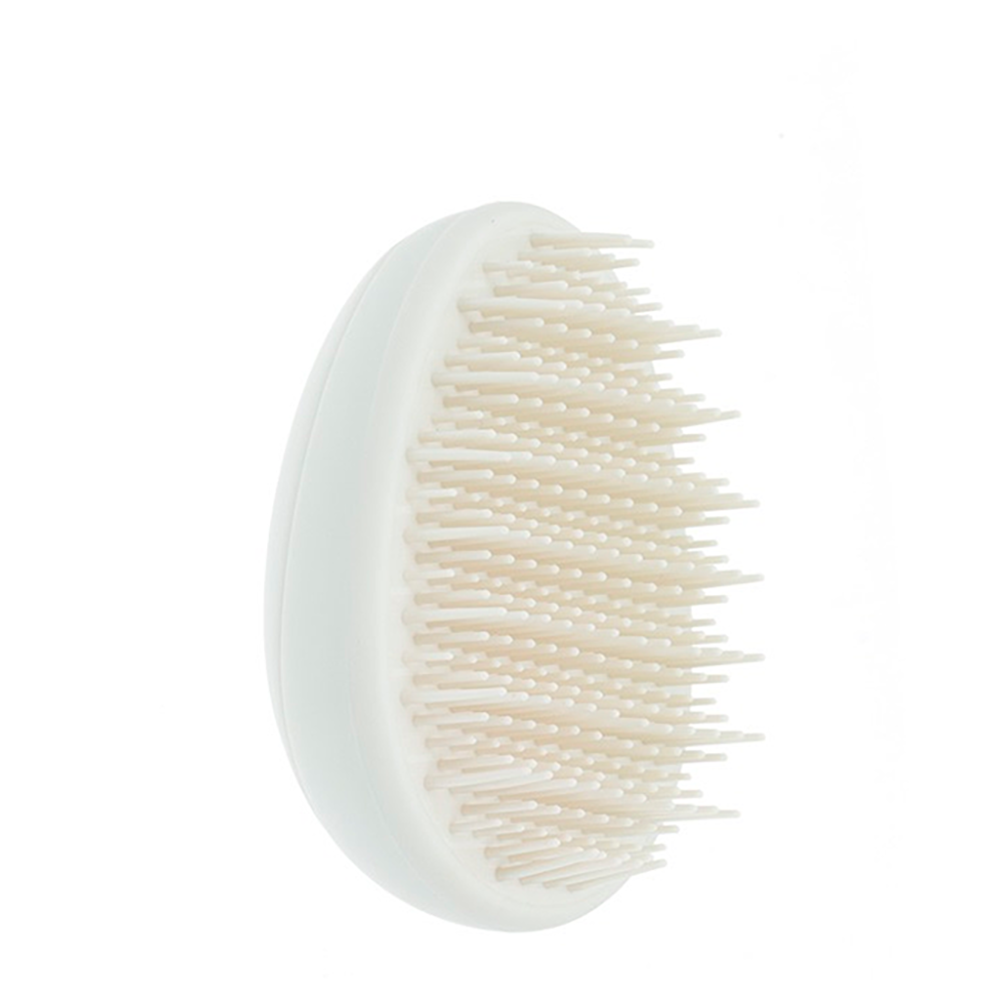DEWAL BEAUTY Щетка массажная Прованс с пластиковым штифтом, овальная, кремовая