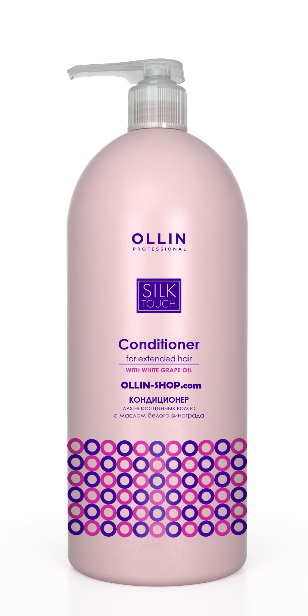 OLLIN PROFESSIONAL Кондиционер с маслом белого винограда для нарощенных волос / SILK TOUCH 1000 мл