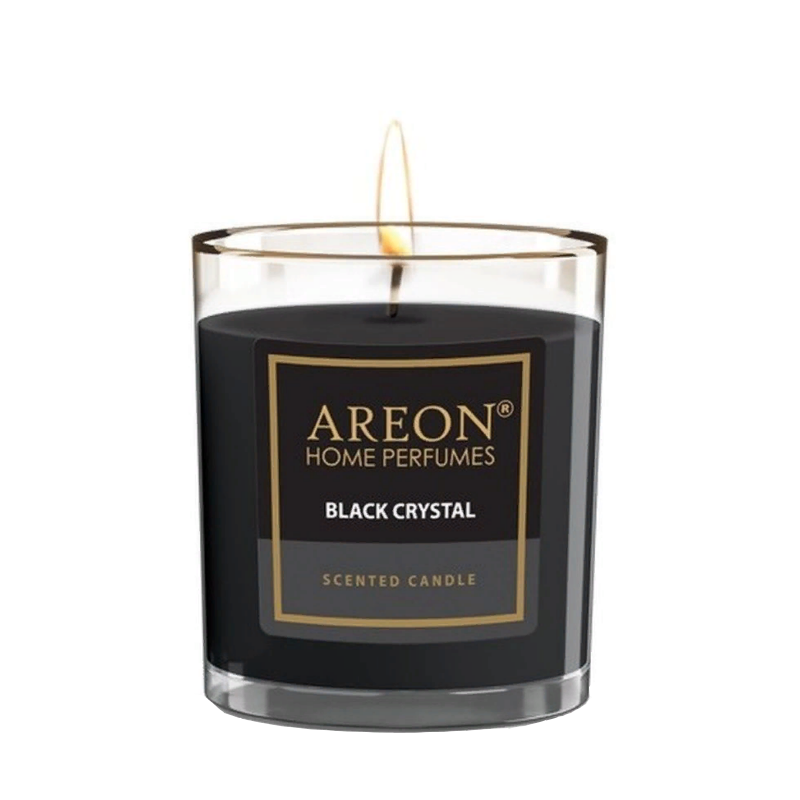 AREON Свеча ароматическая, черный кристалл / HOME PERFUMES Black Crystal 120 гр никого гуляет в доме смолина а р