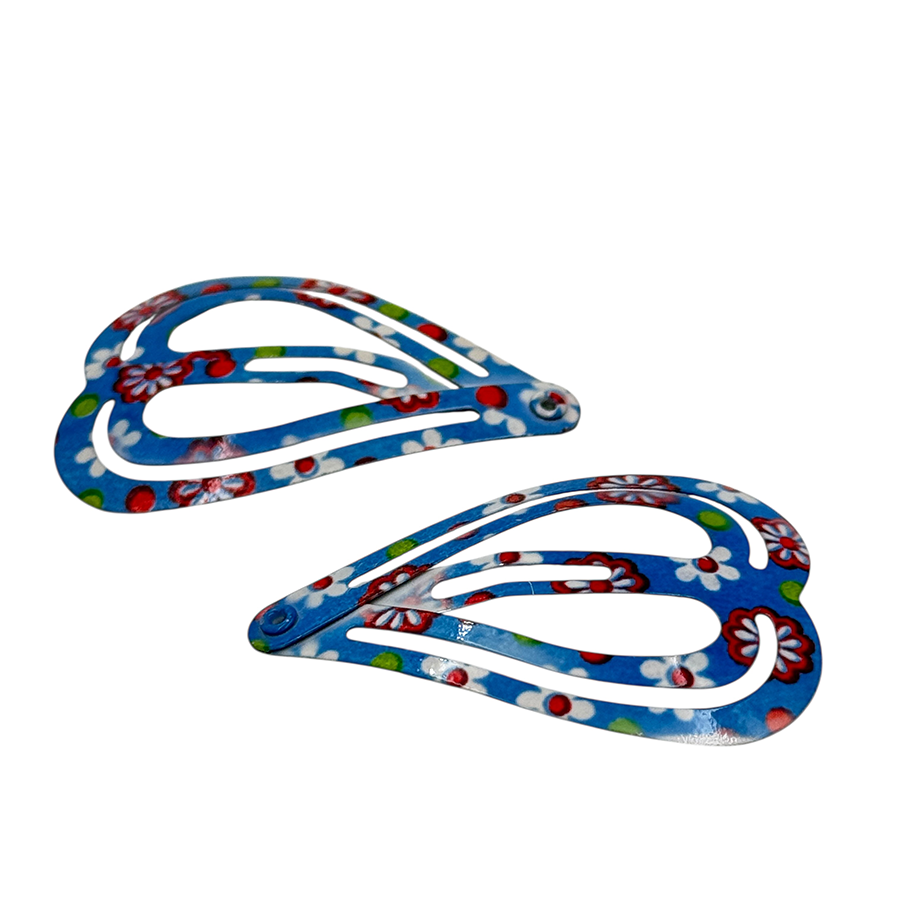 IWOU PROFESSIONAL Заколка клик-клак разноцветные Сердечки 2шт, фото 3