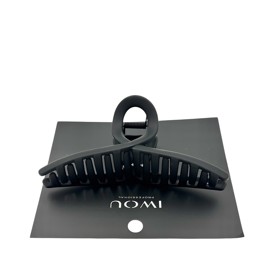 IWOU PROFESSIONAL Краб для волос большой Завиток черный 1шт, фото 2