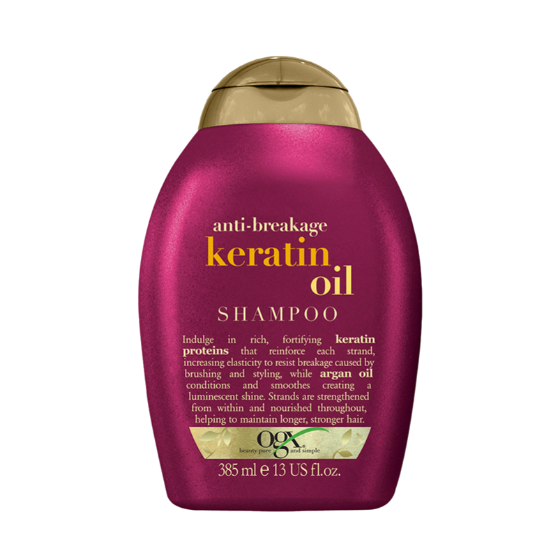 OGX Шампунь против ломкости волос с кератиновым маслом / Anti-Breakage Keratin Oil Shampoo 385 мл филлер против ломкости волос золотой шелк керапластика 25мл