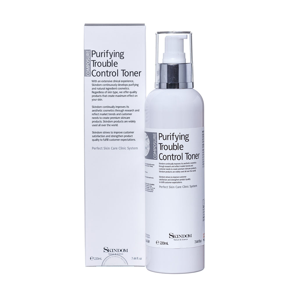 SKINDOM Тоник очищающий для проблемной кожи / PURIFYING TROUBLE CONTROL TONER 220 мл, фото 2