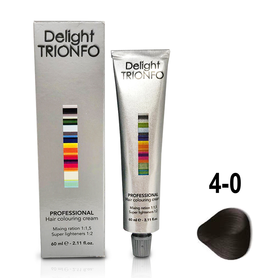 CONSTANT DELIGHT 4-0 крем-краска стойкая для волос, средне-коричневый натуральный / Delight TRIONFO 60 мл, фото 2