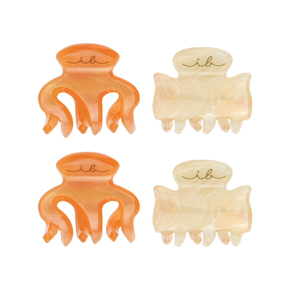 INVISIBOBBLE Заколка-крабик, мини, 4 шт / invisibobble CLIPSTAR Oasis Petit Citrus, фото 2