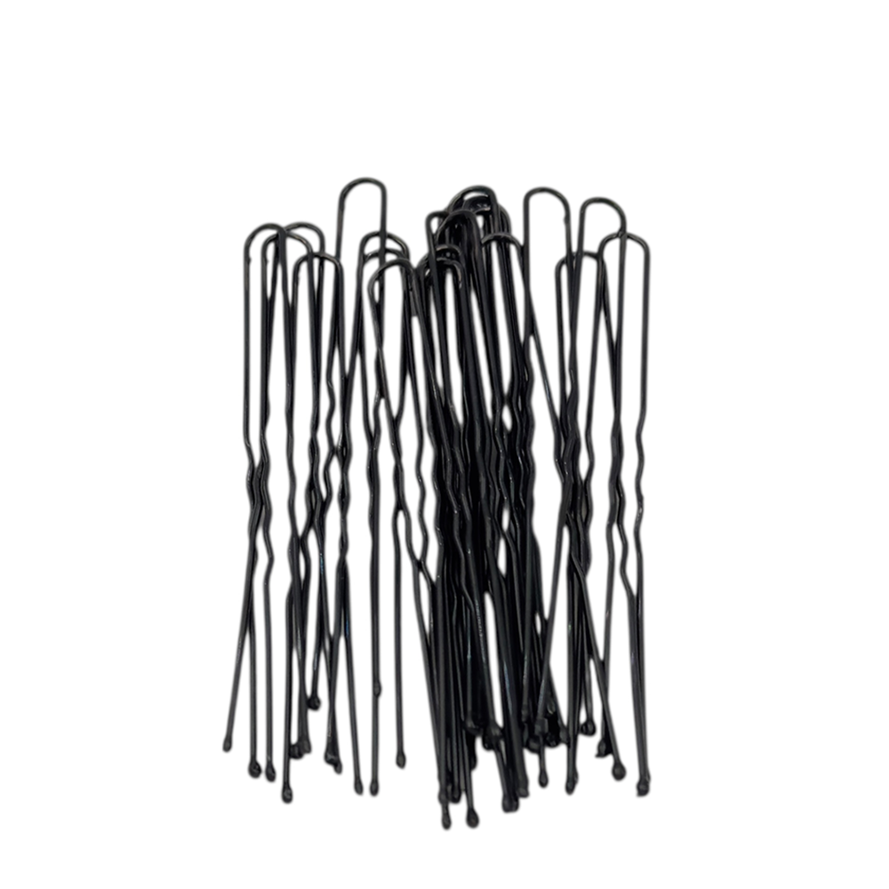 IWOU PROFESSIONAL Шпильки для волос волна черные 6см 20шт, фото 1