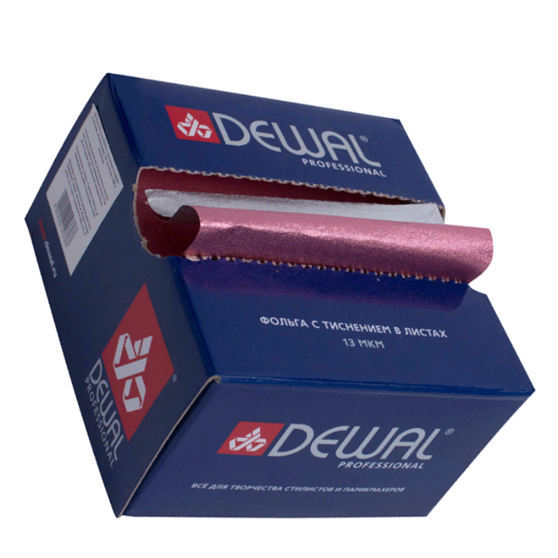 DEWAL PROFESSIONAL Фольга с тиснением, в коробке, розовая, 13 мкм, 127*279 мм 500 шт/уп, фото 2