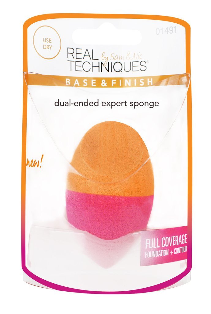 REAL TECHNIQUES Спонж многофункциональный для макияжа / Dual-Ended Expert Sponge