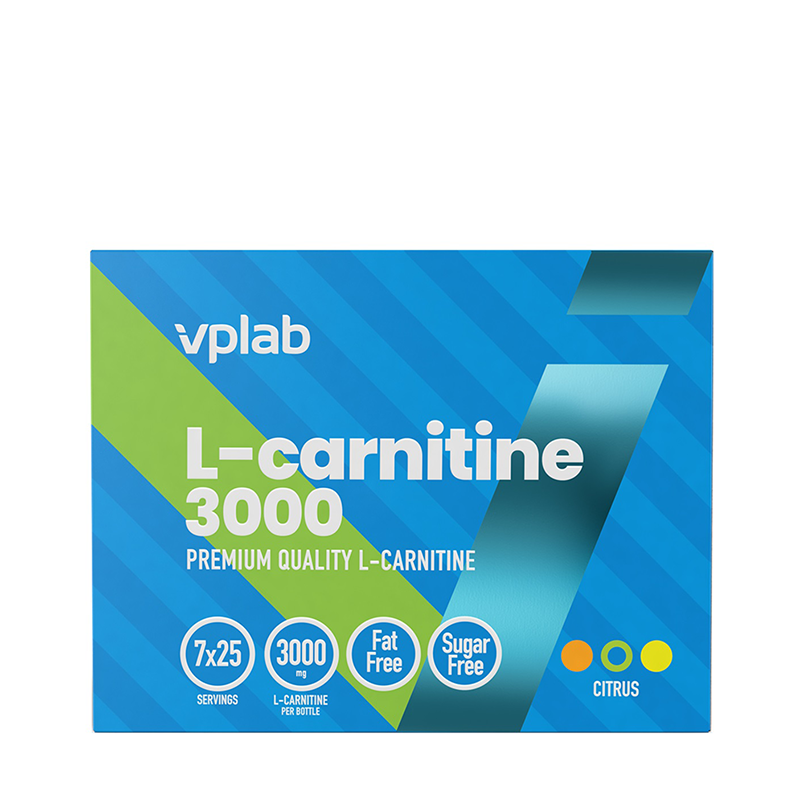 

VPLAB L карнитин питьевой 3000 мг, жиросжигатель, цитрус / L-Сarnitine Liquid citrus 7*25 мл