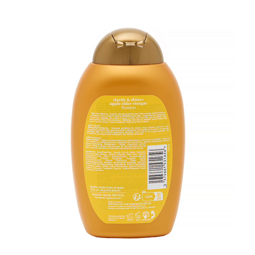 OGX Шампунь для глубокой очистки волос с яблочным уксусом / Apple Cider Vinegar Extra Strength Shampoo 385 мл, фото 2