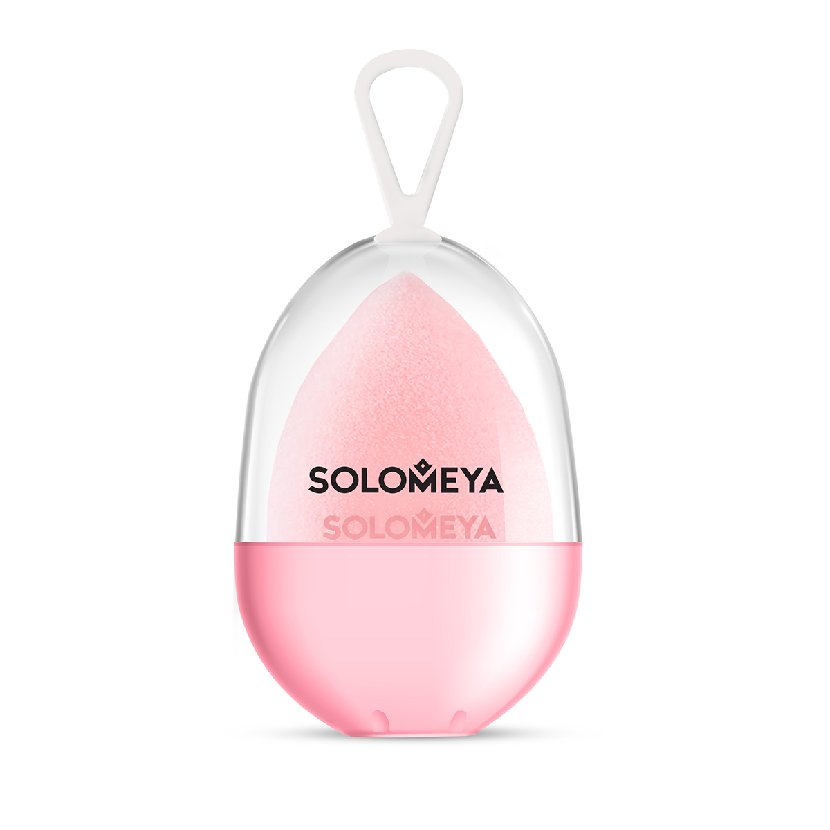 SOLOMEYA Спонж косметический для макияжа Персик вельветовый / Microfiber Velvet Sponge Peach 1 шт