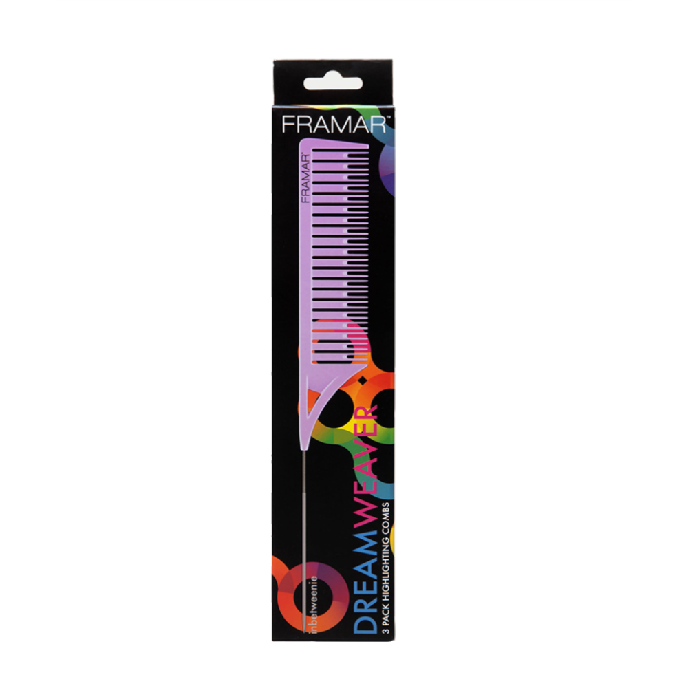 FRAMAR Комплект расчёсок для набора прядей, цвета пастели / Dreamweaver Comb Pastel
