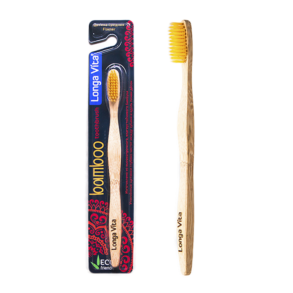 LONGA VITA Щетка зубная бамбуковая для взрослых / Longa Vita, фото 7
