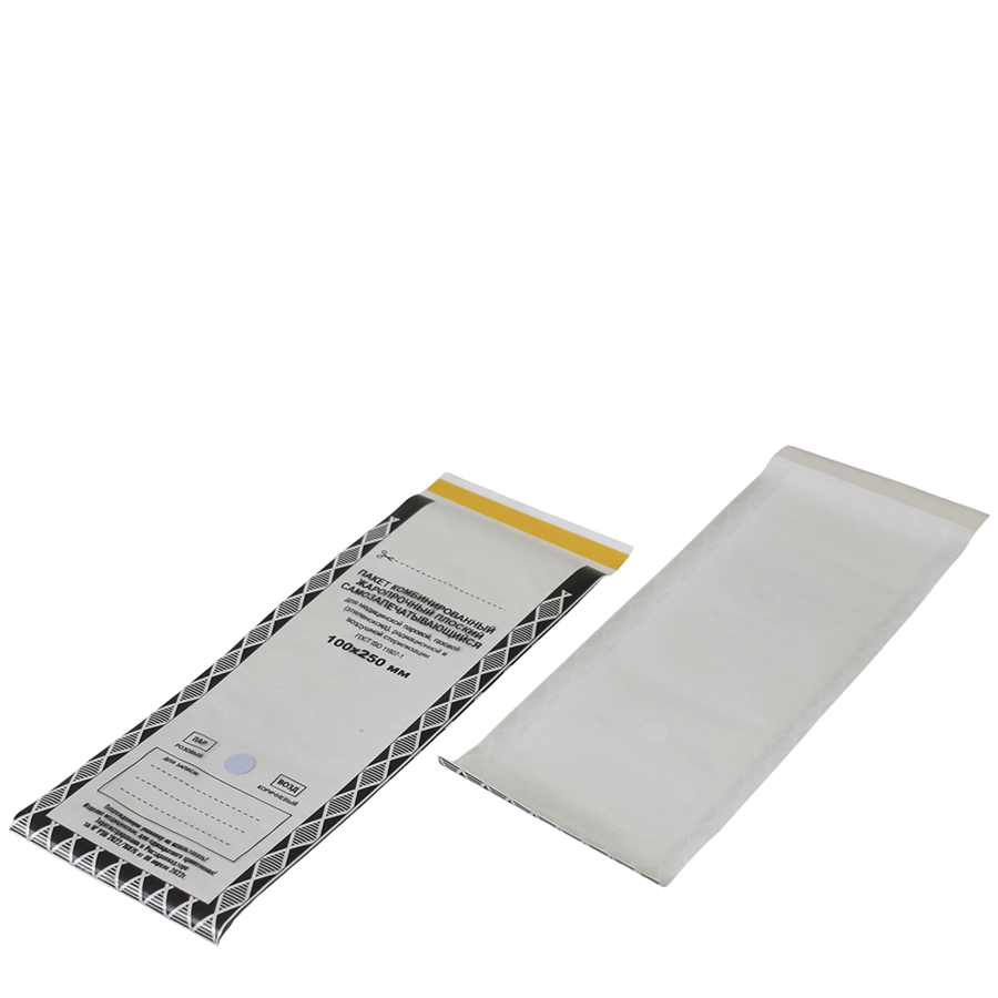 ЧИСТОВЬЕ Пакеты ТерраМед 100х250 мм комбинированные, самоклеющие, 100 шт, фото 2