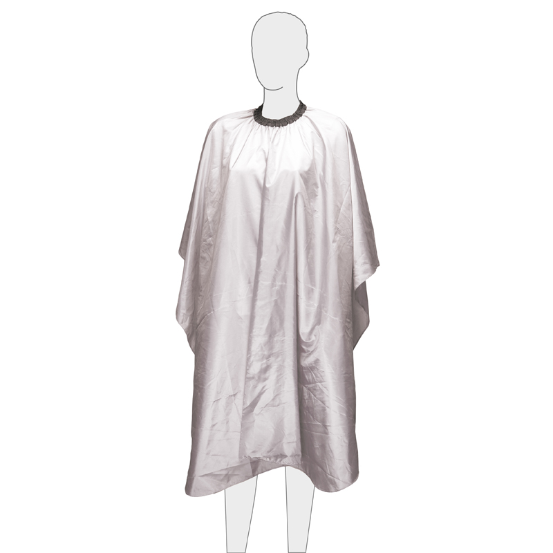 DEWAL PROFESSIONAL Пеньюар для стрижки Палитра, полиэстер, на крючках, серый 128х146 см, фото 2