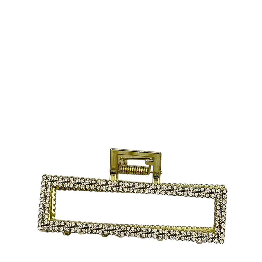 IWOU PROFESSIONAL Краб для волос большой Стразы в золоте 1шт, фото 1