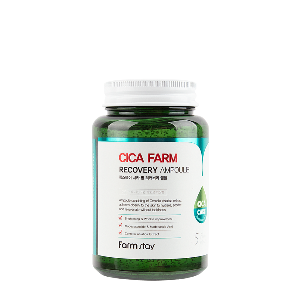 

FARMSTAY Ампула-сыворотка успокаивающая для лица с центеллой / Cica Farm Recovery Ampoule 250 мл