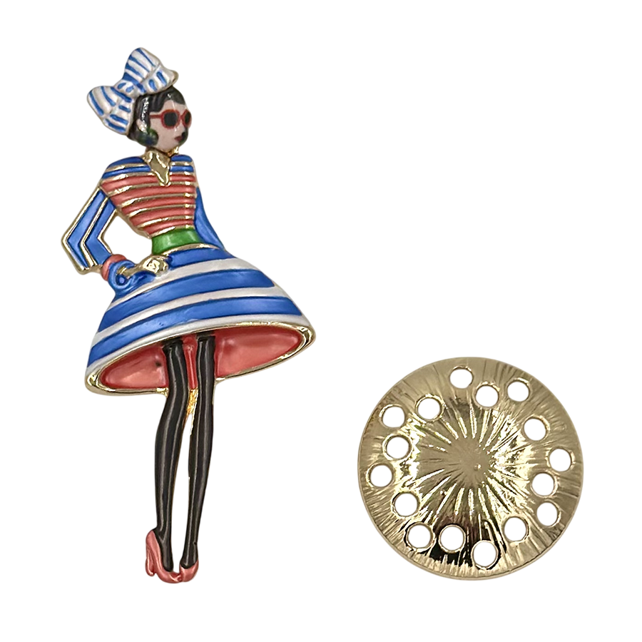 IWOU PROFESSIONAL Брошь-магнит Девочка-модель, фото 2