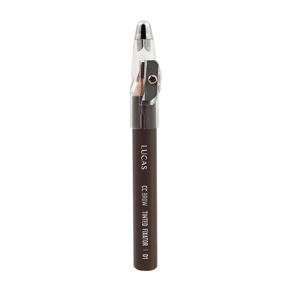 LUCAS’ COSMETICS Карандаш восковый для бровей, 01 серо-коричневый / CC Brow Tinted Wax Fixator карандаш для бровей lucas cc brow tint wax fixator 05 русый 2 5 г